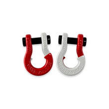 Load image into Gallery viewer, Jowl SxS Recovery Split Shackle 5/8 Flame Red and Pure White Combo Moose Knuckle Offroad