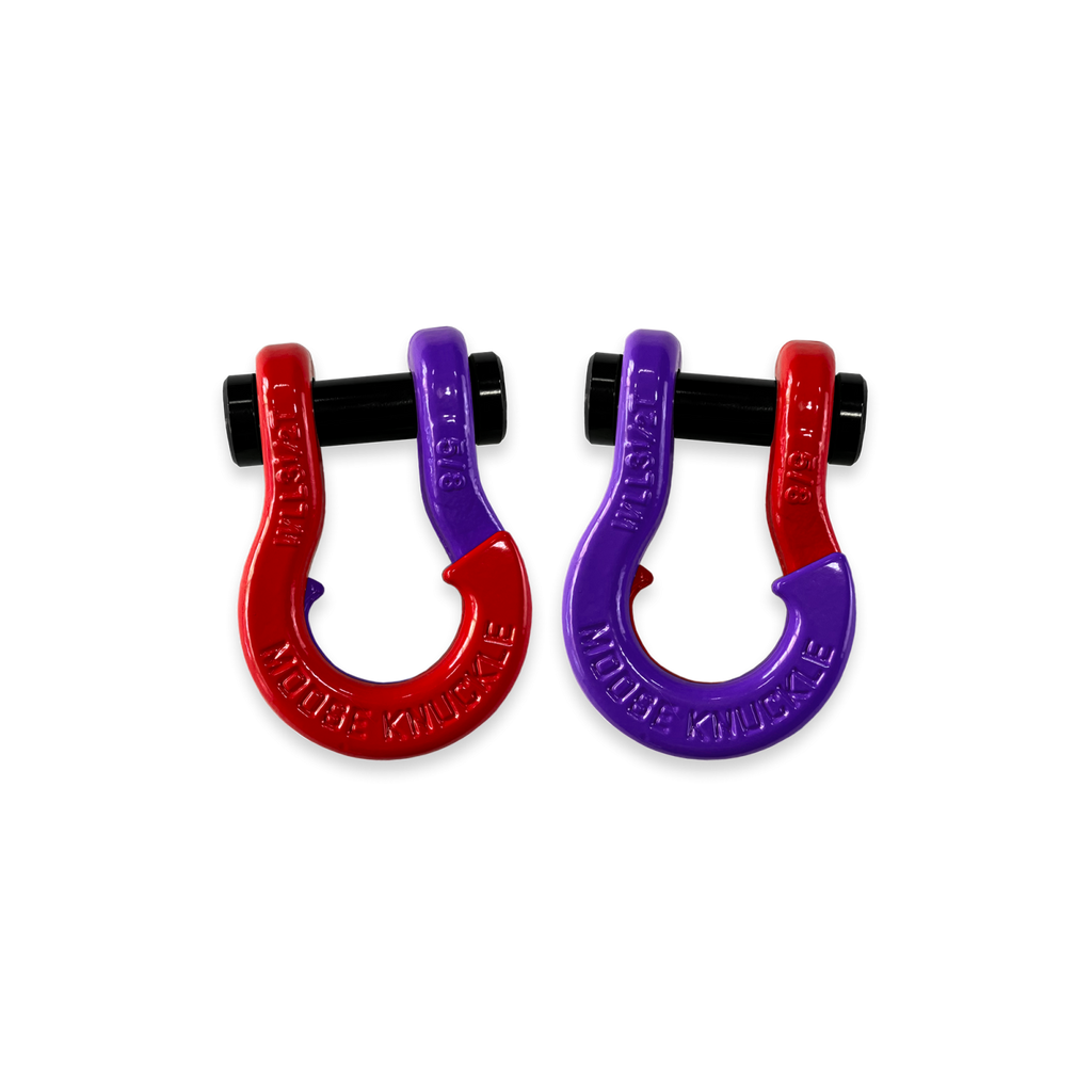 Jowl SxS Recovery Split Shackle 5/8 Flame Red and Grape Escape Combo Moose Knuckle Offroad