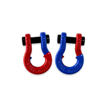 Load image into Gallery viewer, Jowl SxS Recovery Split Shackle 5/8 Flame Red and Blue Balls Combo Moose Knuckle Offroad