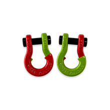 Load image into Gallery viewer, Jowl SxS Recovery Split Shackle 5/8 Flame Red and Sublime Green Combo Moose Knuckle Offroad
