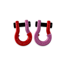 Load image into Gallery viewer, Jowl SxS Recovery Split Shackle 5/8 Flame Red and Pretty Pink Combo Moose Knuckle Offroad