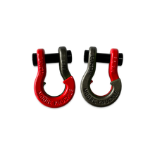 Load image into Gallery viewer, Jowl SxS Recovery Split Shackle 5/8 Flame Red and Raw Dog Combo Moose Knuckle Offroad