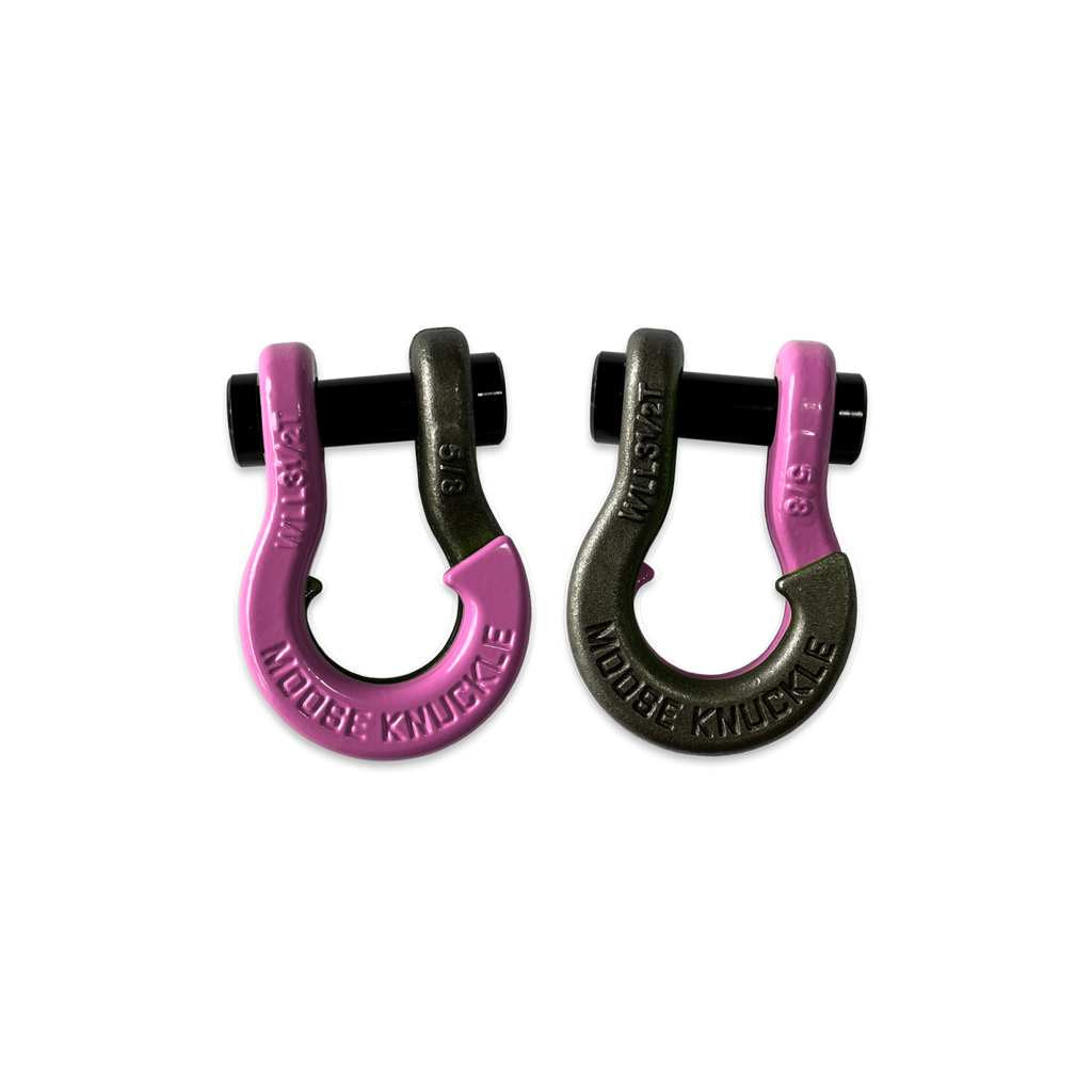 Jowl SxS Recovery Split Shackle 5/8 Pretty Pink and Raw Dog Combo Moose Knuckle Offroad