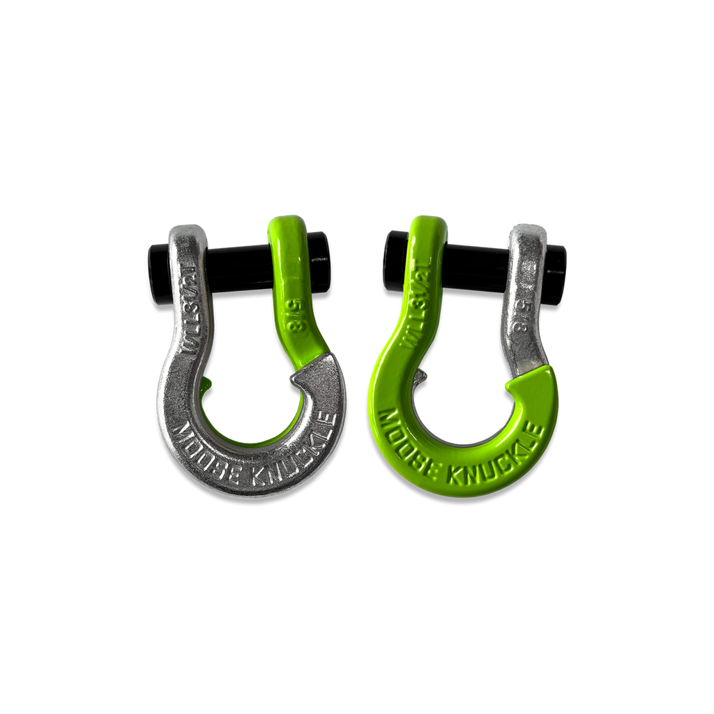 Jowl SxS Recovery Split Shackle 5/8 Nice Gal and Sublime Green Combo Moose Knuckle Offroad