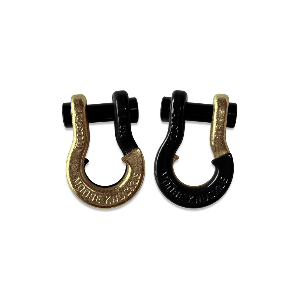 Jowl SxS Recovery Split Shackle 5/8 Brass Knuckle and Black Hole Combo Moose Knuckle Offroad