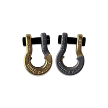 Load image into Gallery viewer, Jowl SxS Recovery Split Shackle 5/8 Brass Knuckle and Gun Gray Combo Moose Knuckle Offroad