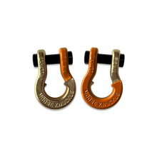 Load image into Gallery viewer, Jowl SxS Recovery Split Shackle 5/8 Brass Knuckle and Obscene Orange Combo Moose Knuckle Offroad