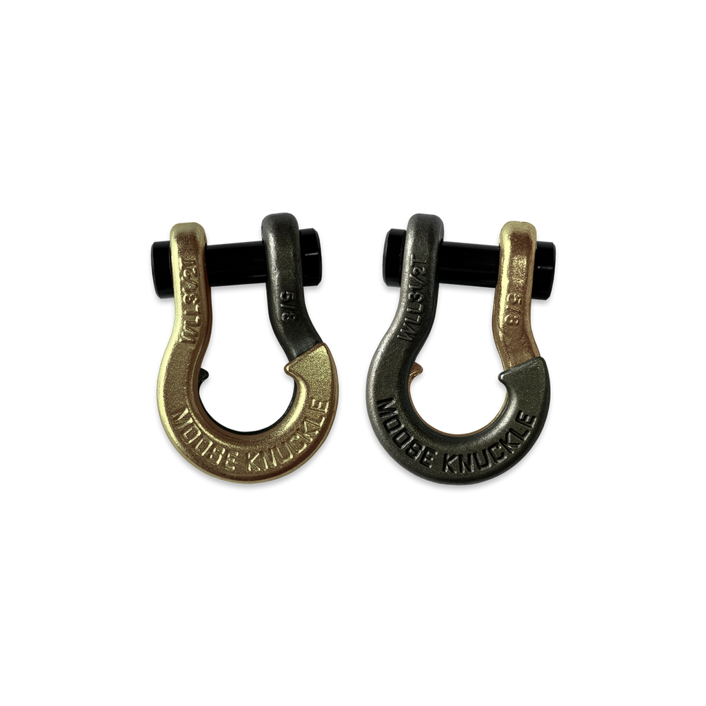 Jowl SxS Recovery Split Shackle 5/8 Brass Knuckle and Raw Dog Combo Moose Knuckle Offroad