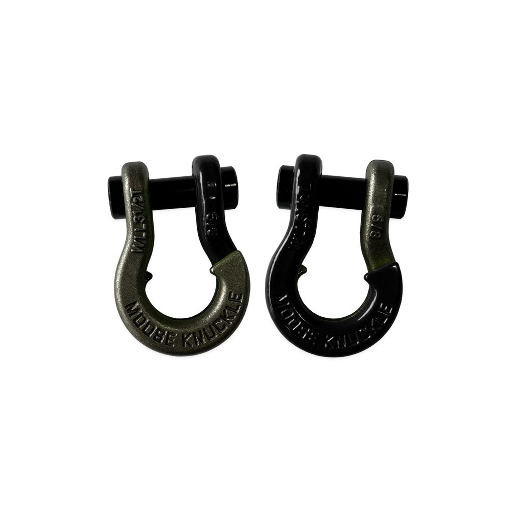 Jowl SxS Recovery Split Shackle 5/8 Raw Dog and Black Hole Combo Moose Knuckle Offroad
