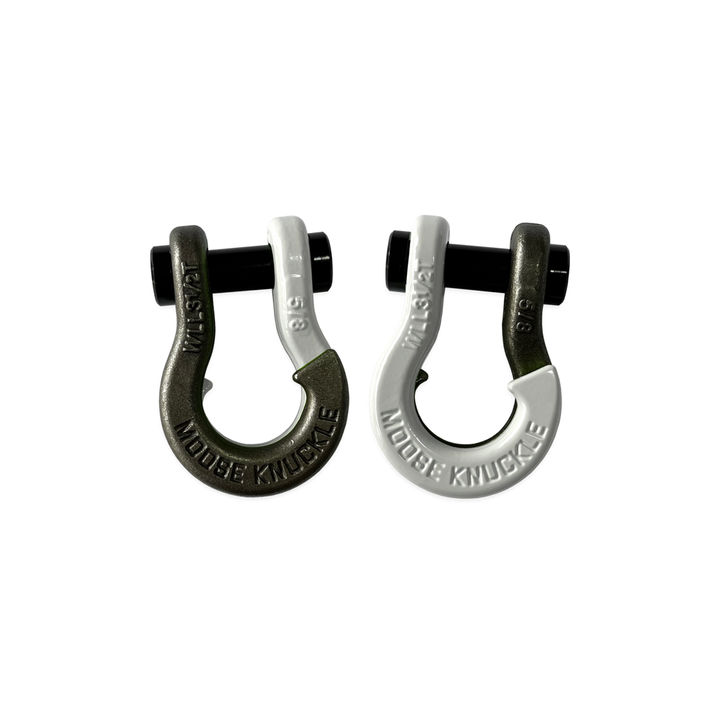 Jowl SxS Recovery Split Shackle 5/8 Raw Dog and Pure White Combo Moose Knuckle Offroad