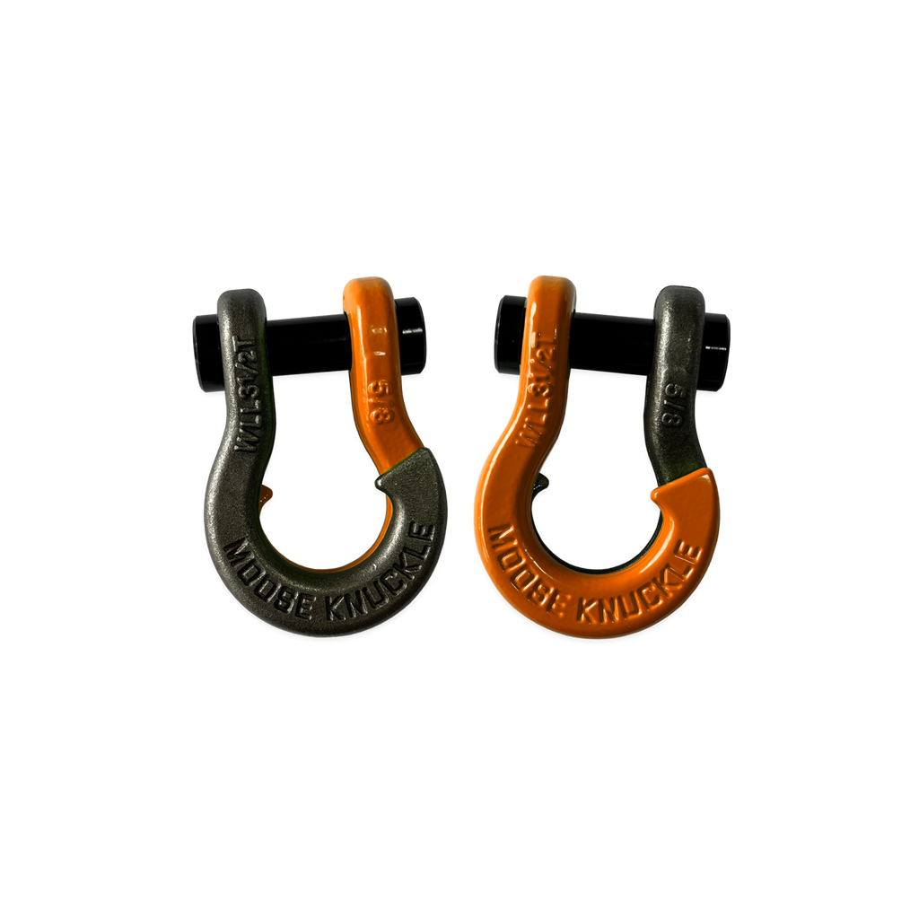 Jowl SxS Recovery Split Shackle 5/8 Raw Dog and Obscene Orange Combo Moose Knuckle Offroad