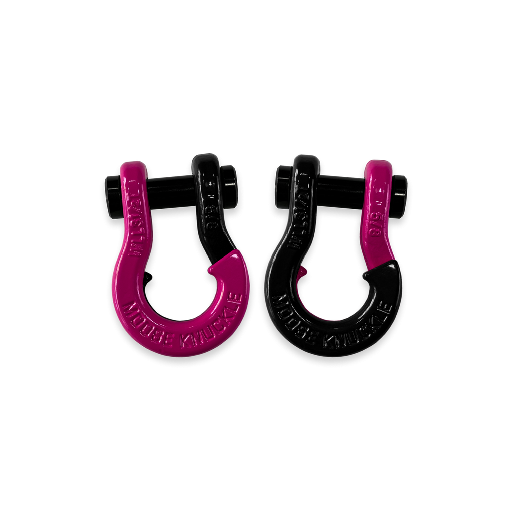 Jowl SxS Recovery Split Shackle 5/8 Pogo Pink and Black Hole Combo Moose Knuckle Offroad