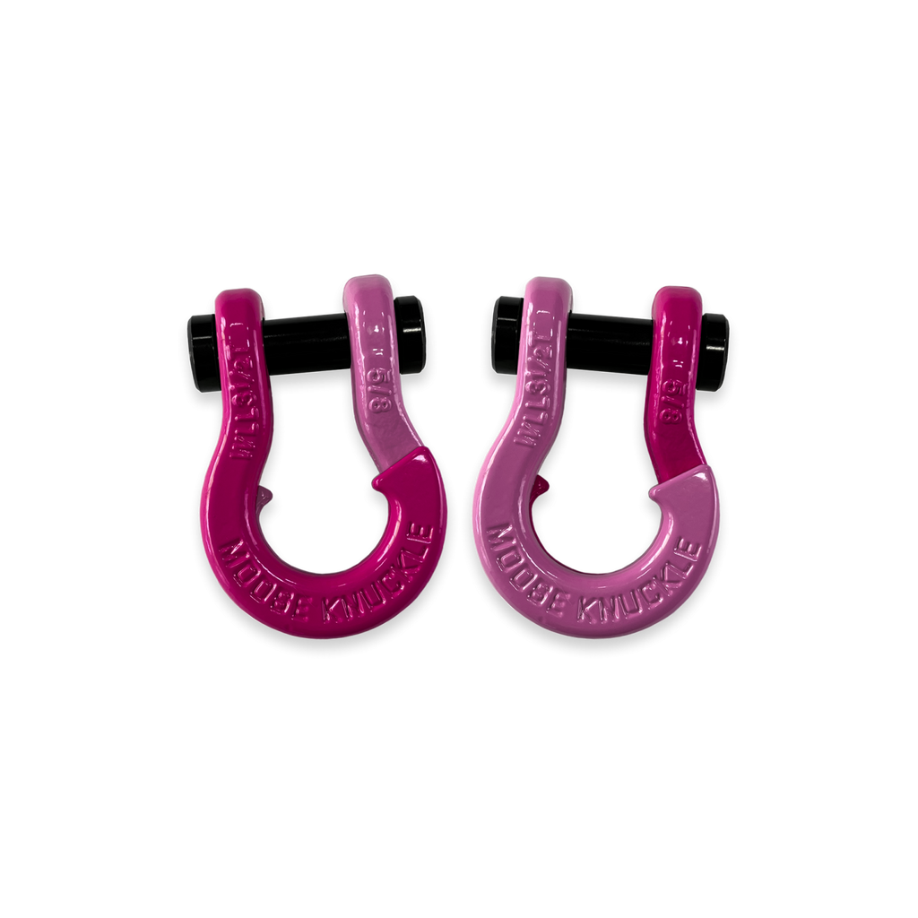 Jowl SxS Recovery Split Shackle 5/8 Pogo Pink and Pretty Pink Combo Moose Knuckle Offroad