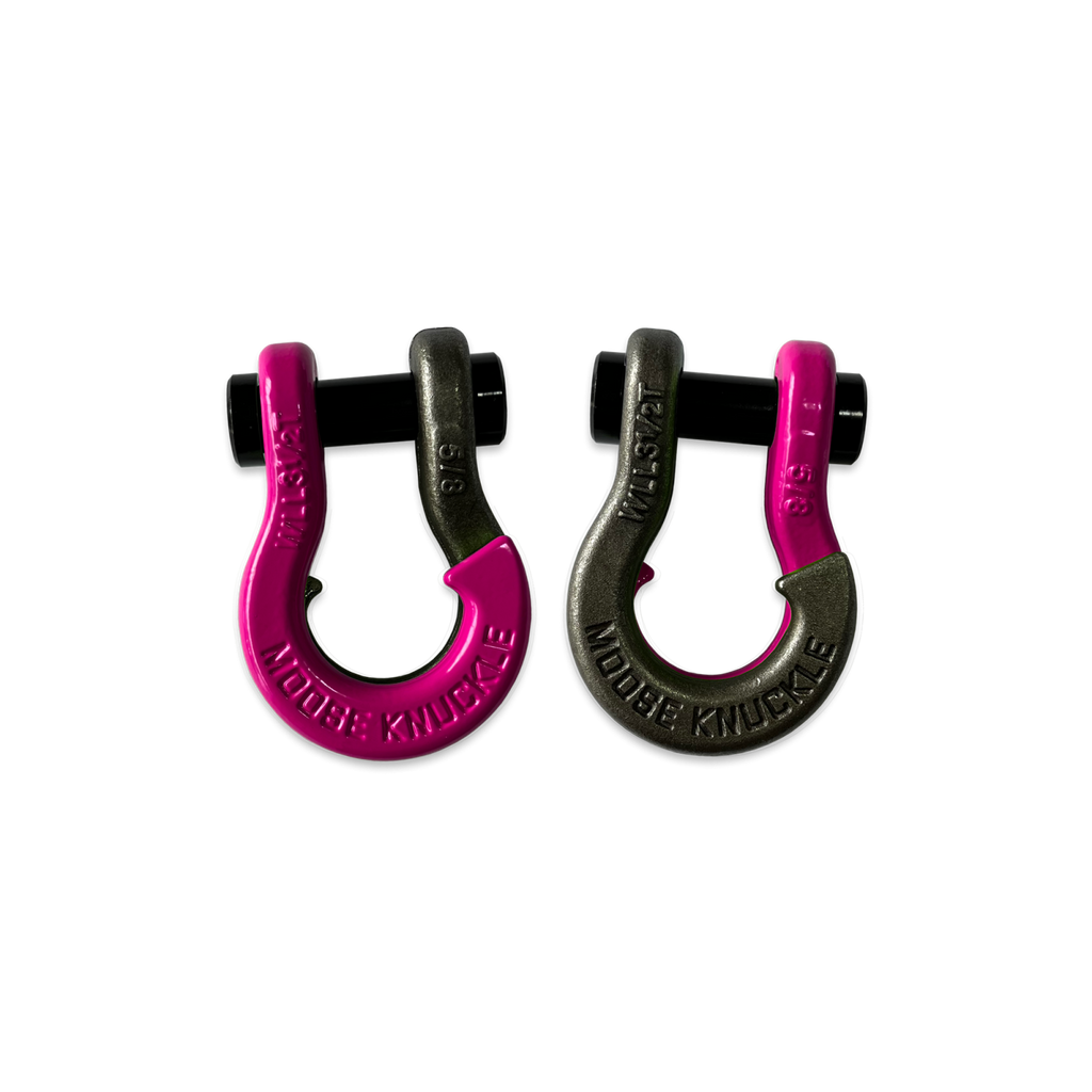 Jowl SxS Recovery Split Shackle 5/8 Pogo Pink and Raw Dog Combo Moose Knuckle Offroad