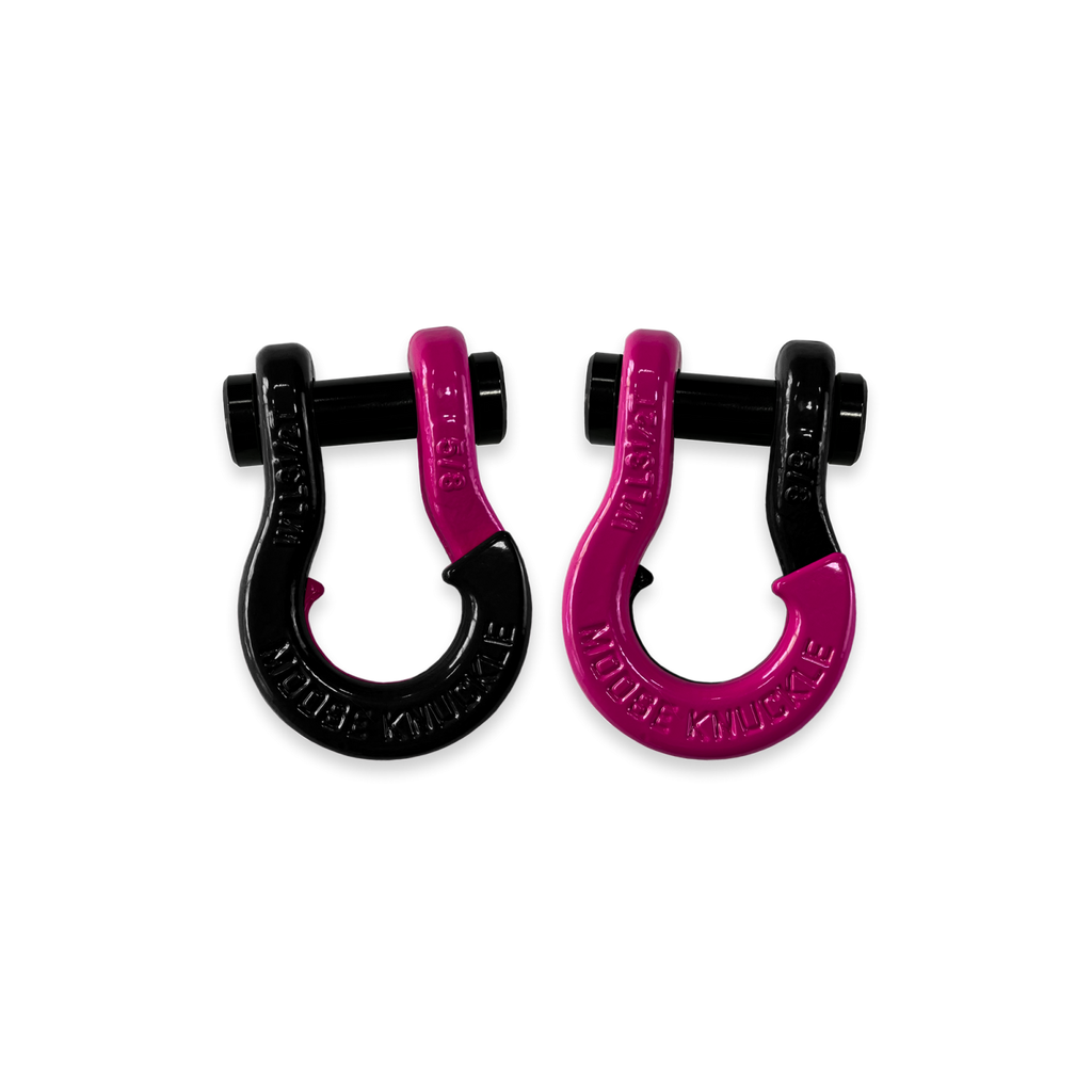 Jowl SxS Recovery Split Shackle 5/8 Black Hole and Pogo Pink Combo Moose Knuckle Offroad