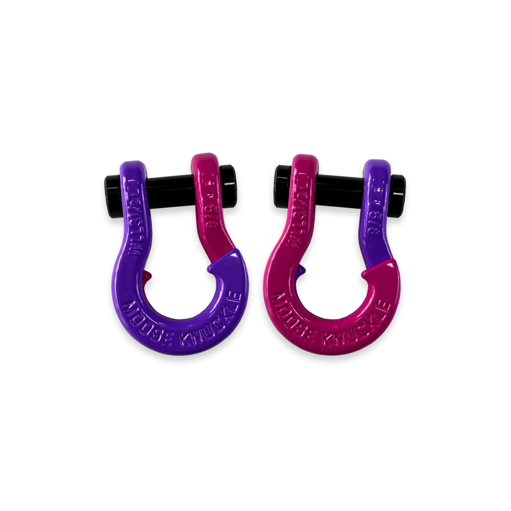 Jowl SxS Recovery Split Shackle 5/8 Grape Escape and Pogo Pink Combo Moose Knuckle Offroad
