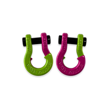 Load image into Gallery viewer, Jowl SxS Recovery Split Shackle 5/8 Sublime Green and Pogo Pink Combo Moose Knuckle Offroad