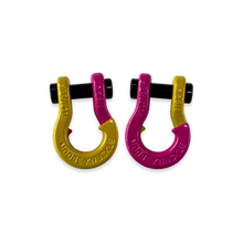 Load image into Gallery viewer, Jowl SxS Recovery Split Shackle 5/8 Detonator Yellow and Pogo Pink Combo Moose Knuckle Offroad