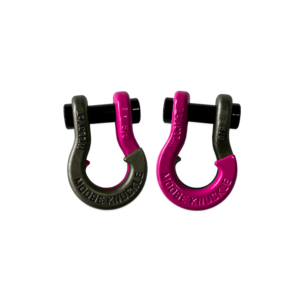 Jowl SxS Recovery Split Shackle 5/8 Raw Dog and Pogo Pink Combo Moose Knuckle Offroad