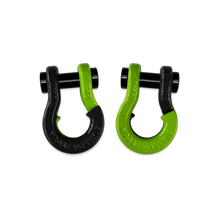 Load image into Gallery viewer, Jowl SxS Recovery Split Shackle 1/2 Black Hole and Sublime Green Combo Moose Knuckle Offroad