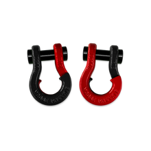 Load image into Gallery viewer, Jowl SxS Recovery Split Shackle 1/2 Black Hole and Flame Red Combo Moose Knuckle Offroad