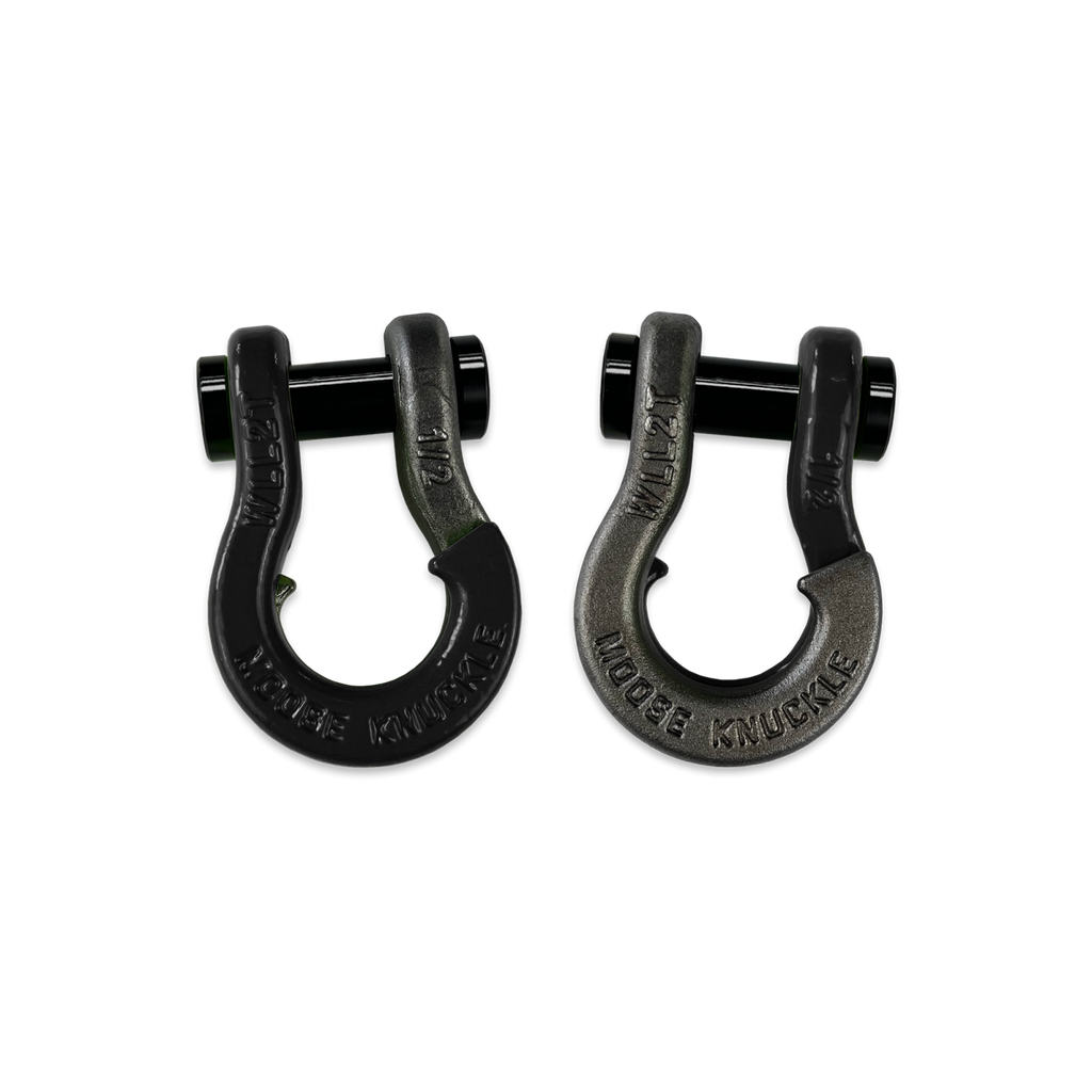 Jowl SxS Recovery Split Shackle 1/2 Black Hole and Raw Dog Combo Moose Knuckle Offroad
