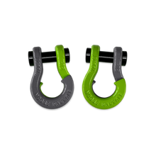 Load image into Gallery viewer, Jowl SxS Recovery Split Shackle 1/2 Gun Gray and Sublime Green Combo Moose Knuckle Offroad