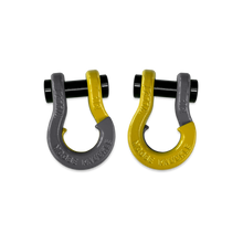 Load image into Gallery viewer, Jowl SxS Recovery Split Shackle 1/2 Gun Gray and Detonator Yellow Combo Moose Knuckle Offroad