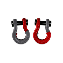 Load image into Gallery viewer, Jowl SxS Recovery Split Shackle 1/2 Gun Gray and Flame Red Combo Moose Knuckle Offroad