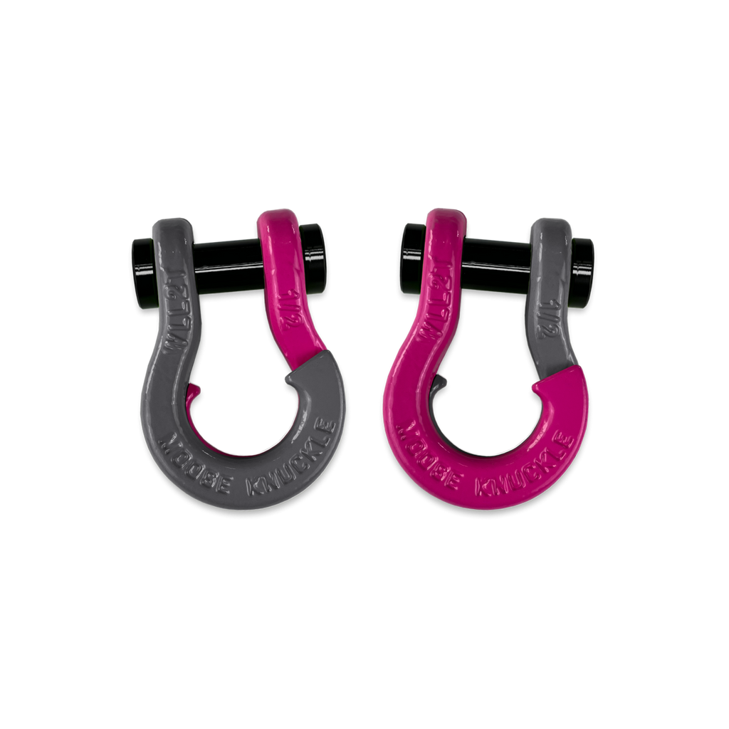 Jowl SxS Recovery Split Shackle 1/2 Gun Gray and Pogo Pink Combo Moose Knuckle Offroad