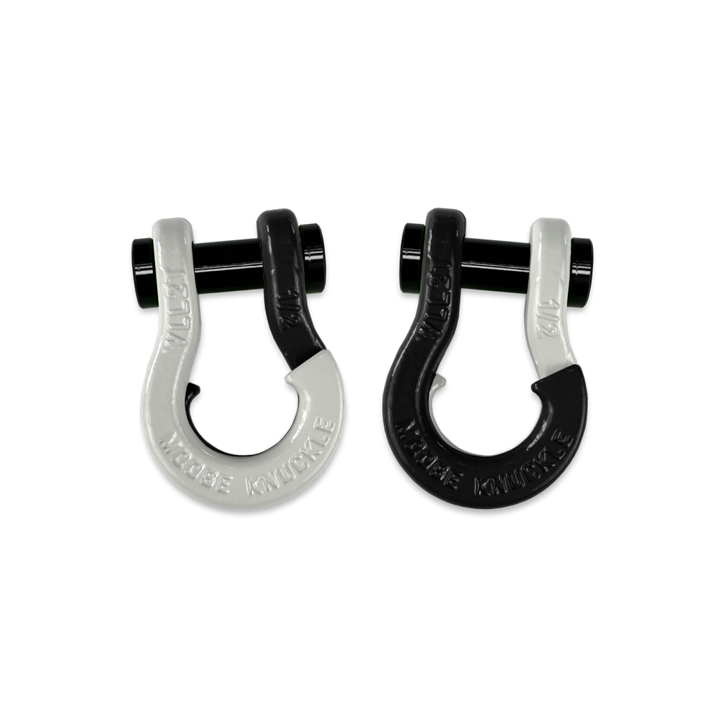 Jowl SxS Recovery Split Shackle 1/2 Pure White and Black Hole Combo Moose Knuckle Offroad