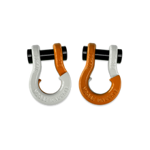 Load image into Gallery viewer, Jowl SxS Recovery Split Shackle 1/2 Pure White and Obscene Orange Combo Moose Knuckle Offroad