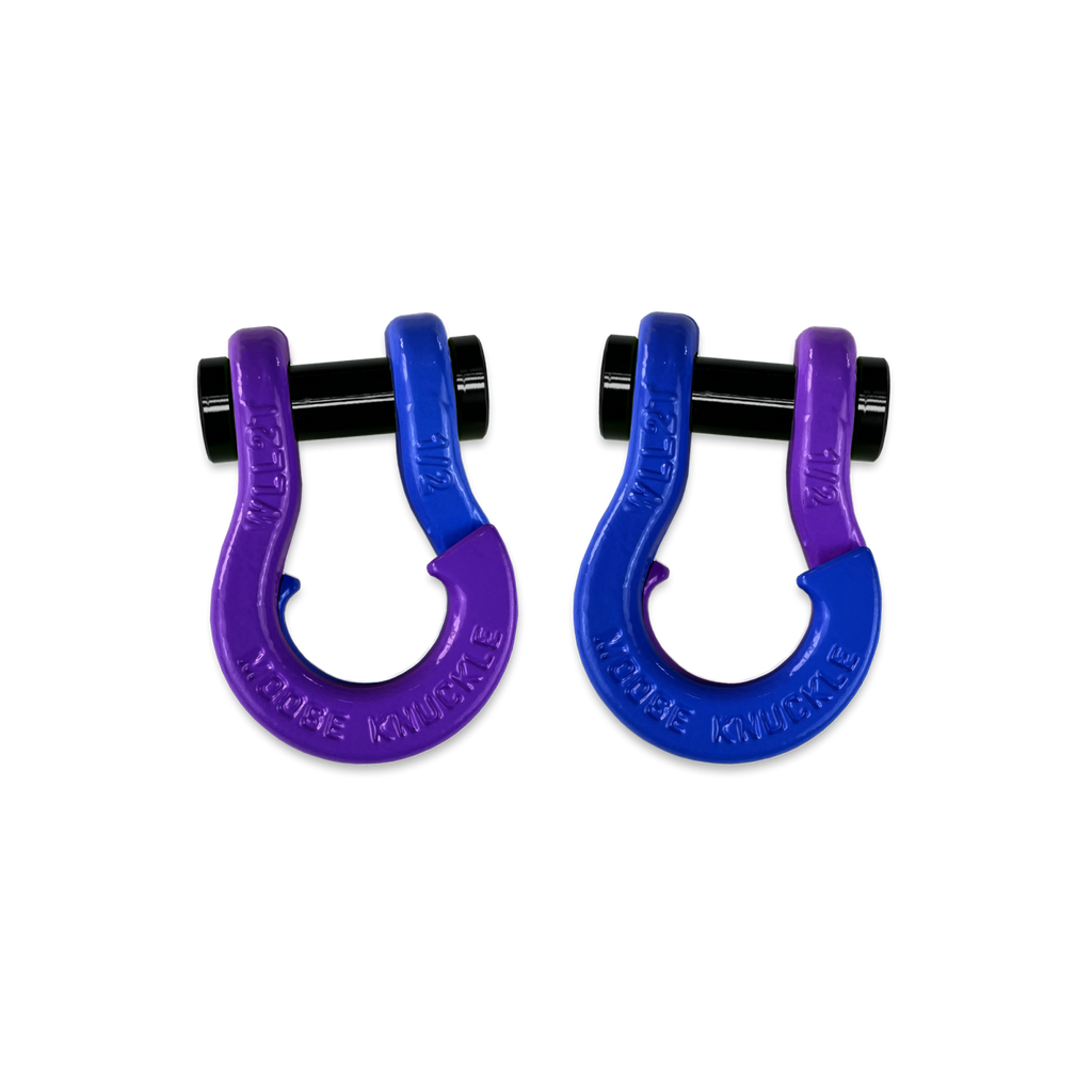 Jowl SxS Recovery Split Shackle 1/2 Grape Escape and Blue Balls Combo Moose Knuckle Offroad