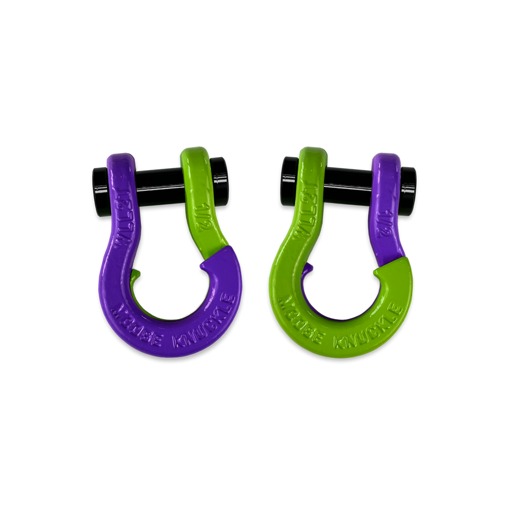 Jowl SxS Recovery Split Shackle 1/2 Grape Escape and Sublime Green Combo Moose Knuckle Offroad