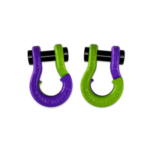 Load image into Gallery viewer, Jowl SxS Recovery Split Shackle 1/2 Grape Escape and Sublime Green Combo Moose Knuckle Offroad