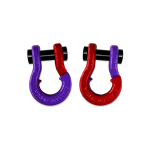 Load image into Gallery viewer, Jowl SxS Recovery Split Shackle 1/2 Grape Escape and Flame Red Combo Moose Knuckle Offroad