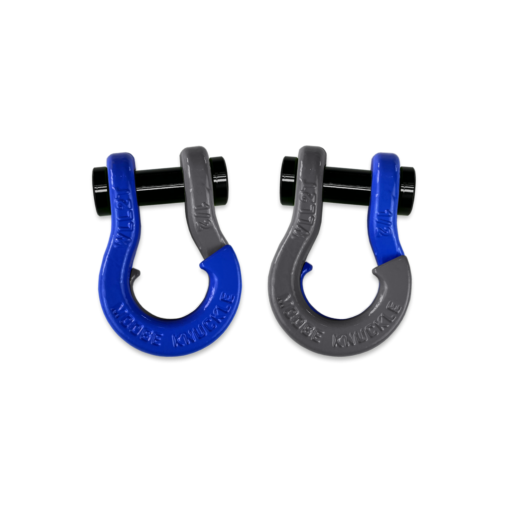 Jowl SxS Recovery Split Shackle 1/2 Blue Balls and Gun Gray Combo Moose Knuckle Offroad