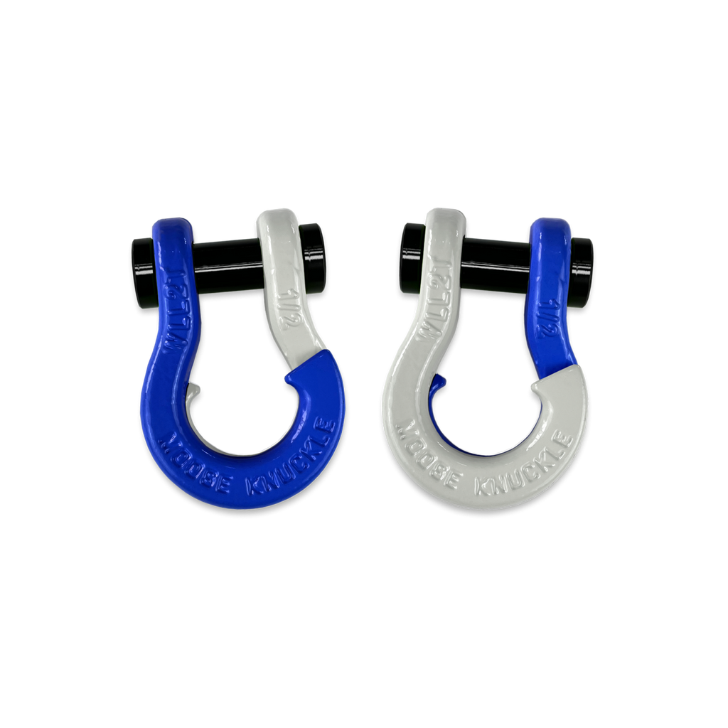 Jowl SxS Recovery Split Shackle 1/2 Blue Balls and Pure White Combo Moose Knuckle Offroad