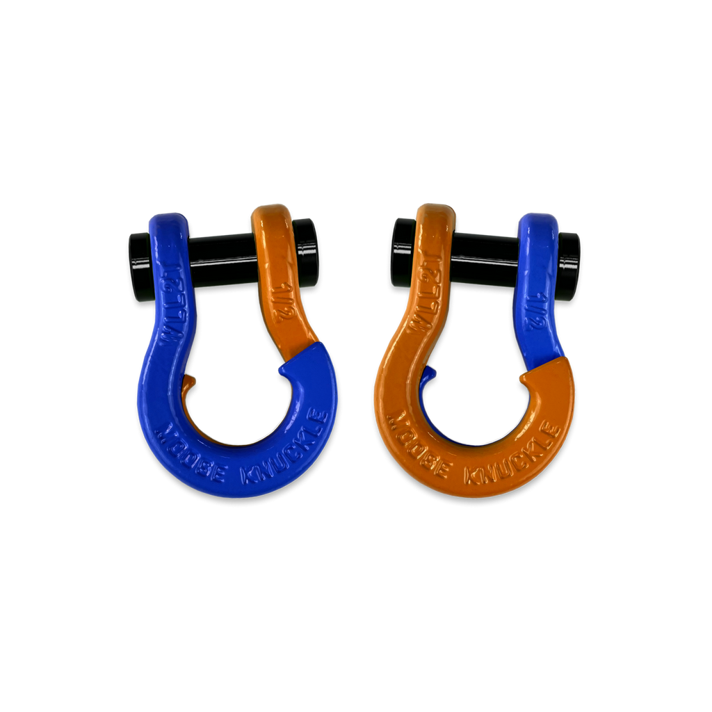 Jowl SxS Recovery Split Shackle 1/2 Blue Balls and Obscene Orange Combo Moose Knuckle Offroad