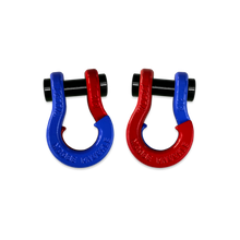 Load image into Gallery viewer, Jowl SxS Recovery Split Shackle 1/2 Blue Balls and Flame Red Combo Moose Knuckle Offroad
