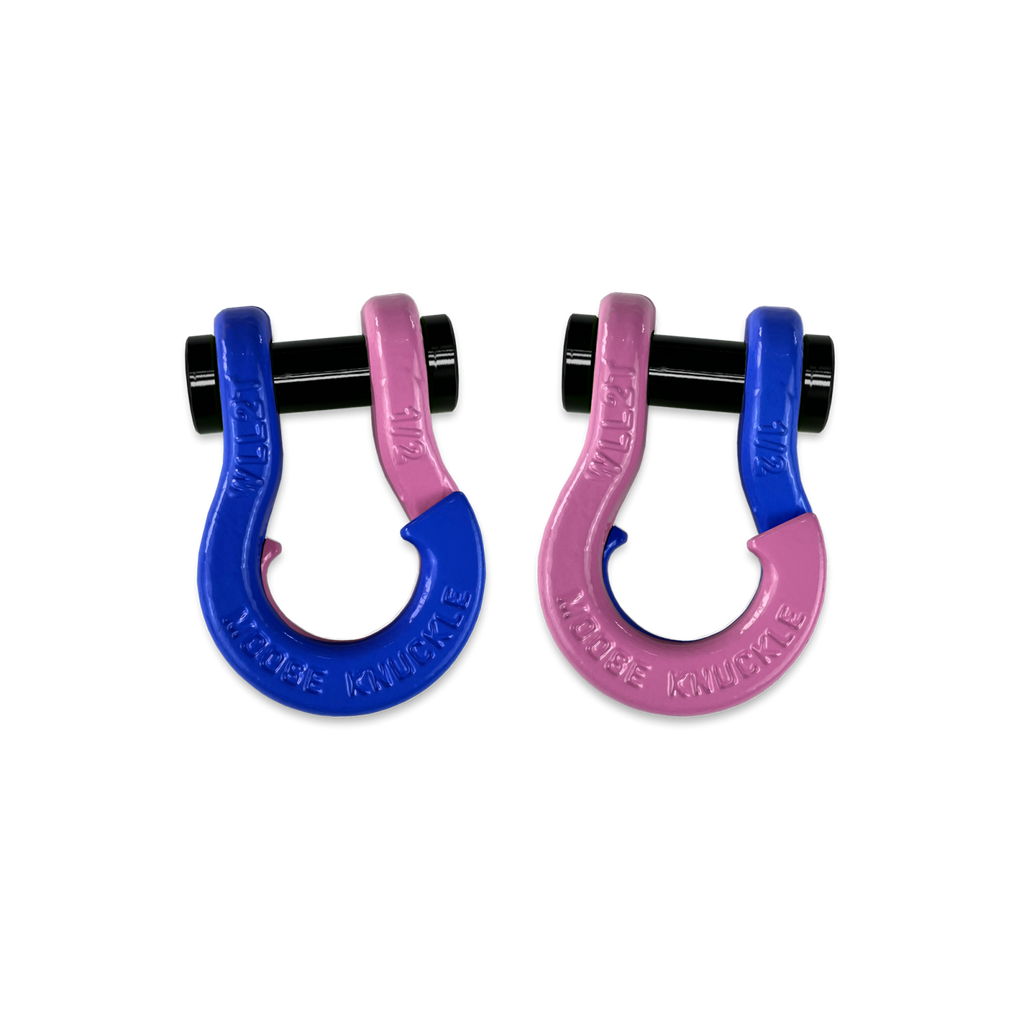 Jowl SxS Recovery Split Shackle 1/2 Blue Balls and Pretty Pink Combo Moose Knuckle Offroad