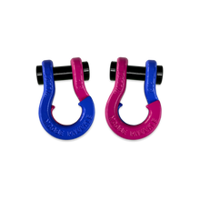 Load image into Gallery viewer, Jowl SxS Recovery Split Shackle 1/2 Blue Balls and Pogo Pink Combo Moose Knuckle Offroad