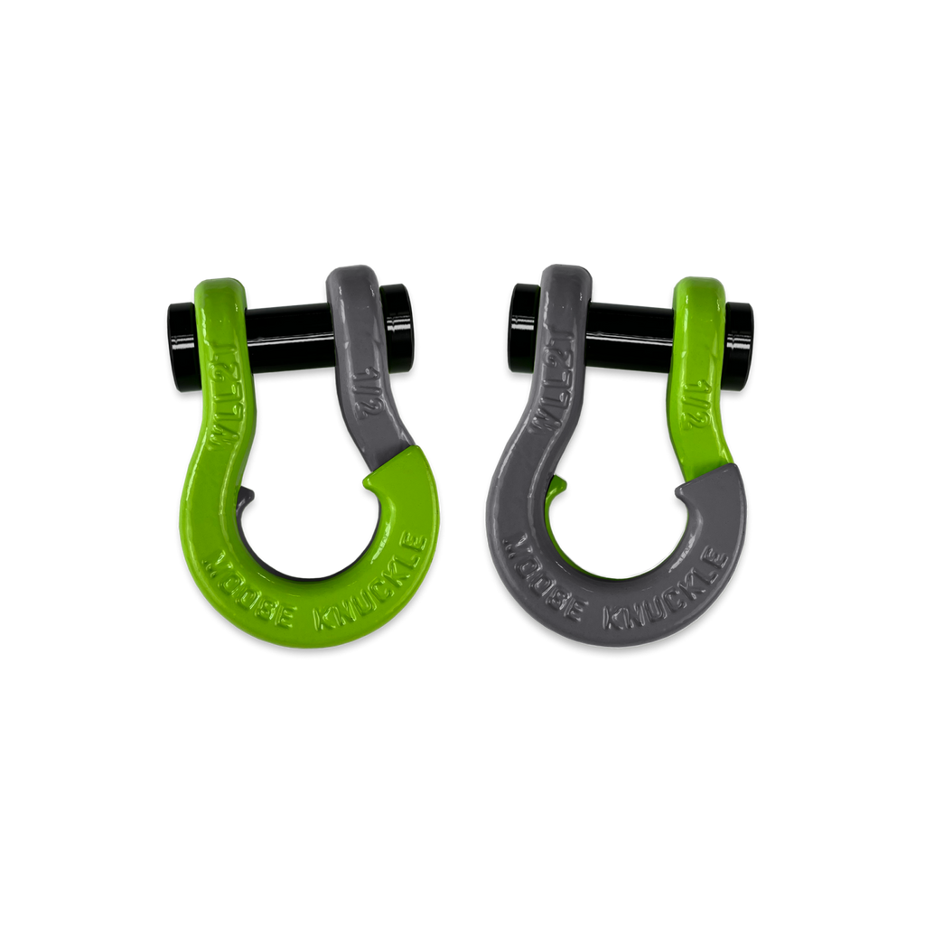 Jowl SxS Recovery Split Shackle 1/2 Sublime Green and Gun Gray Combo Moose Knuckle Offroad