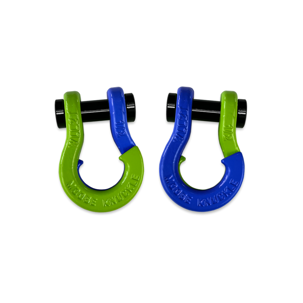 Jowl SxS Recovery Split Shackle 1/2 Sublime Green and Blue Balls Combo Moose Knuckle Offroad
