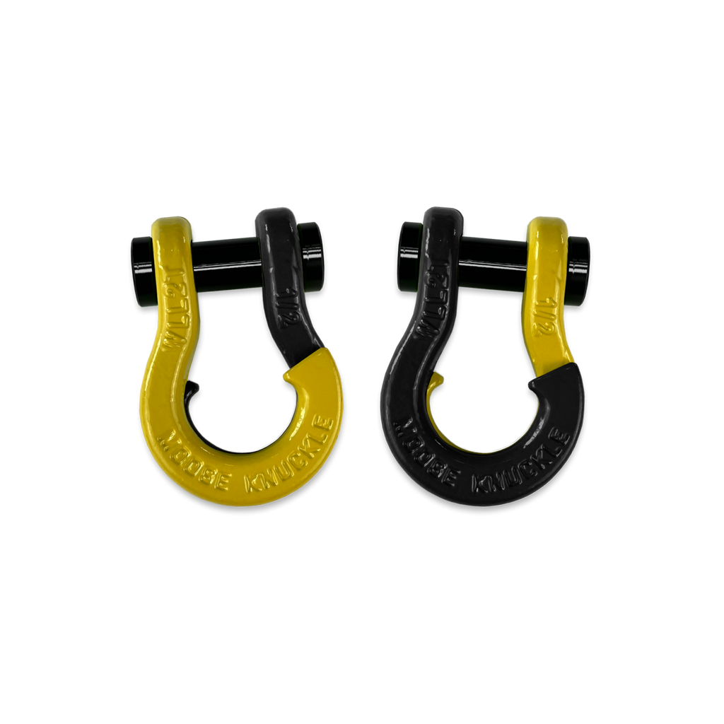Jowl SxS Recovery Split Shackle 1/2 Detonator Yellow and Black Hole Combo Moose Knuckle Offroad
