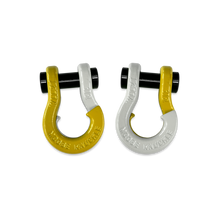 Load image into Gallery viewer, Jowl SxS Recovery Split Shackle 1/2 Detonator Yellow and Pure White Combo Moose Knuckle Offroad