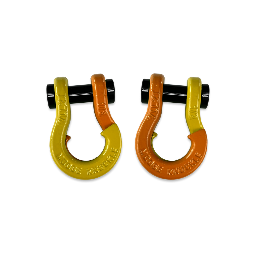 Jowl SxS Recovery Split Shackle 1/2 Detonator Yellow and Obscene Orange Combo Moose Knuckle Offroad