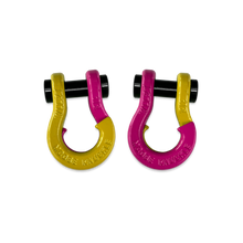 Load image into Gallery viewer, Jowl SxS Recovery Split Shackle 1/2 Detonator Yellow and Pogo Pink Combo Moose Knuckle Offroad