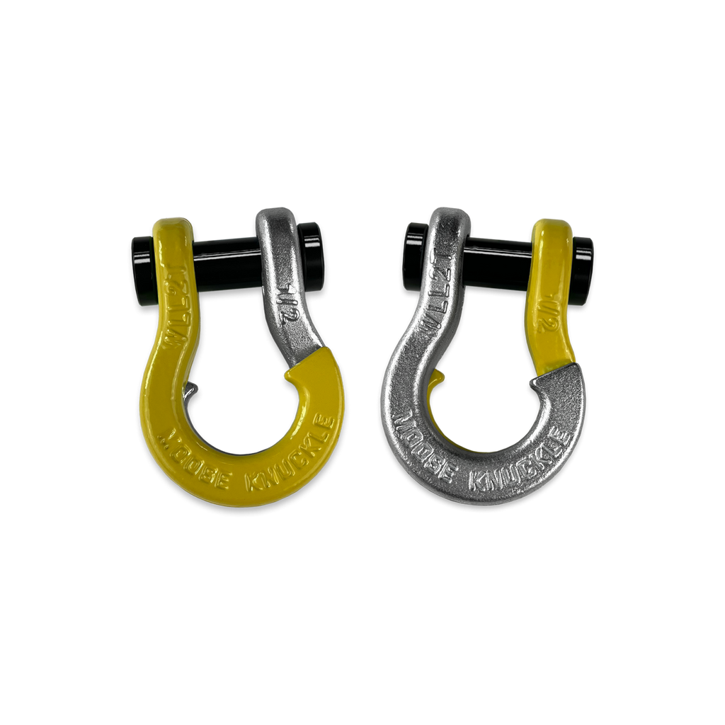 Jowl SxS Recovery Split Shackle 1/2 Detonator Yellow and Nice Gal Combo Moose Knuckle Offroad