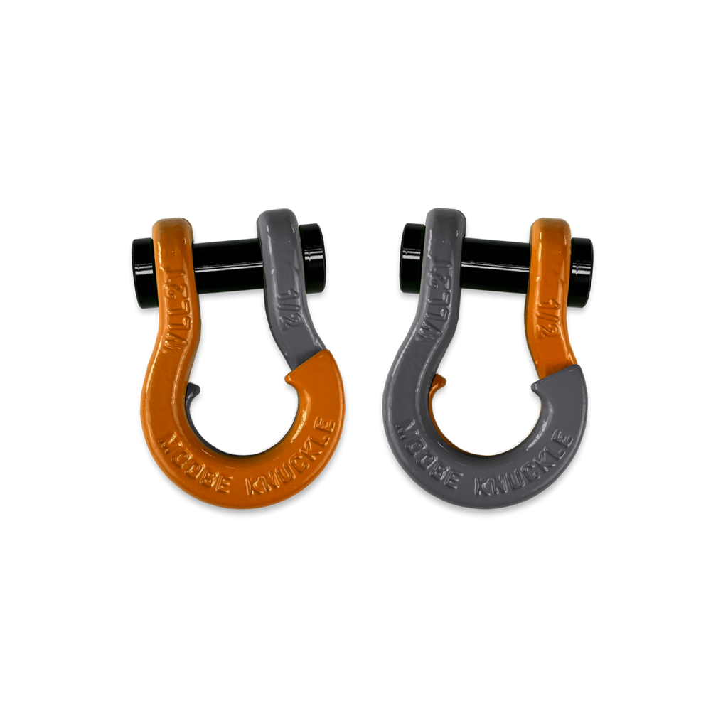 Jowl SxS Recovery Split Shackle 1/2 Obscene Orange and Gun Gray Combo Moose Knuckle Offroad